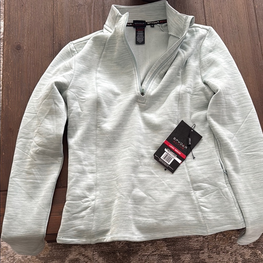 Spyder Women's V-Neck Sweater in Light Gray